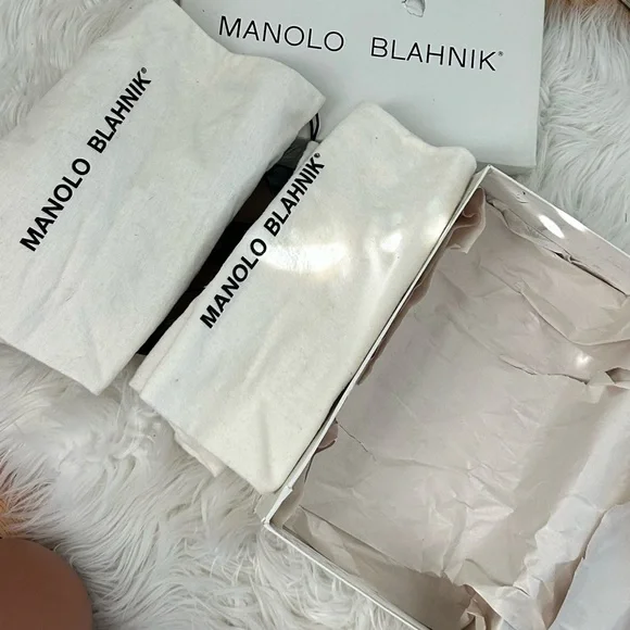 Manolo Blahnik Leather Slingback Pumps, Bow Detail, EU size 38.5 - Picture 3 of 9